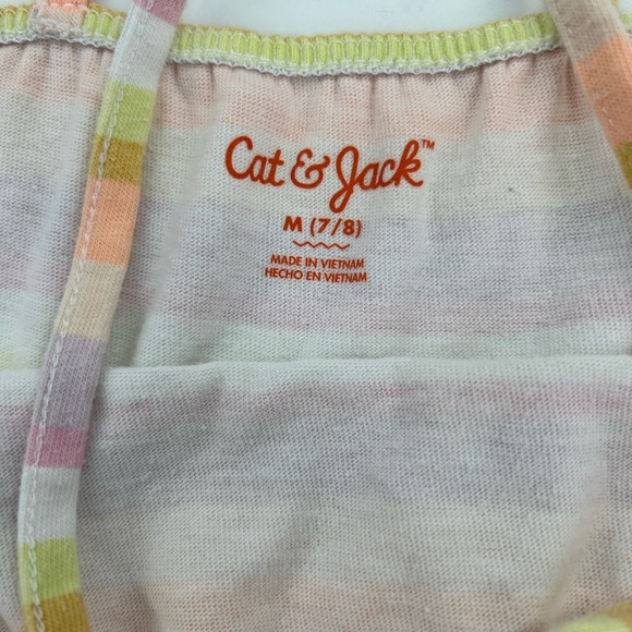 Lot/bundle of 3 dresses- Jean dress, red with hearts, stripe dress -Sz 7/8 - Picture 8 of 8